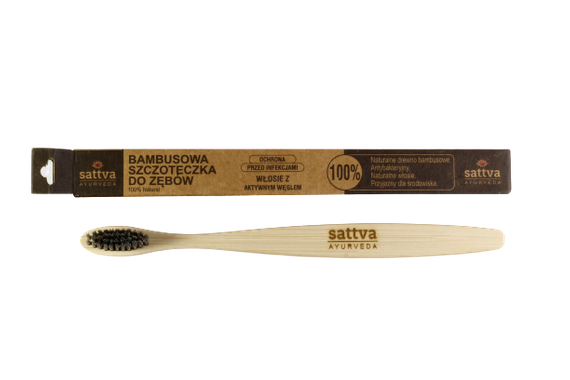 Bamboo Toothbrush Medium Sattva Ayurveda 