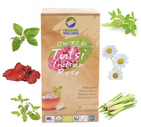 Organic Wellness INDIAN ROSE TULSI  herbata indyjska ajurwedyjska