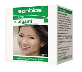 Sanbios Krem z  Algami i Żeńszeniem do twarzy Ginseng