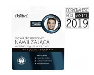 Maseczka Nawilżająca dla Mężczyzn na tkaninie  L'biotica
