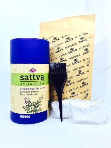 Sattva Ayurveda Farba Henna INDIGO Czarny niebieski