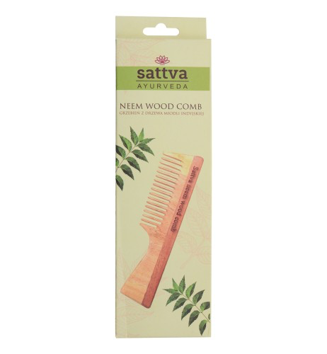 NEEM Wood Comb Single  Sattva Ayurveda 