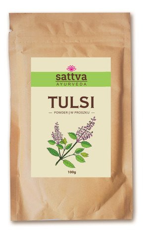 AYURVEDIC TULSI FACE AND HAIR POWDER  SATTVA AYURVEDA