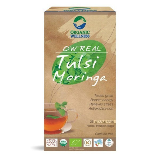 Organic Wellness Tulsi Moringa Lemongrass Herbal Tea Fat-loss, diet, sugar