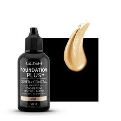 Gosh Foundation Plus 004 NATURAL Podkład kryjący korygujący HIT Stewardess
