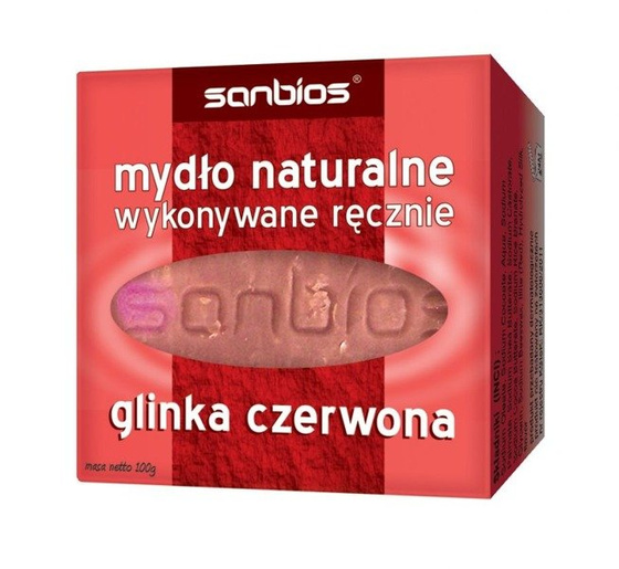 Mydło Glinka Czerwona Sanbios Naturalne 